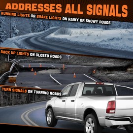 Autoverve Tail Lights Fit Dodge Ram 1500 2500 3500 2009 2010 2011 2012 2013 2014 2015 2016 2017 2018 Rear Brake Back Up Cover Taillights Lens Assembly Left Driver Right Paeenger Side (Lamp Included)