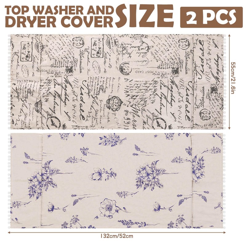 2Pcs Washer and Dryer Covers for The Top, Washing Machine