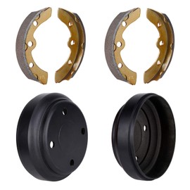 10L0L Golf Cart Brake Drums & Brake Shoes Kit for Club Car DS 1995-Up and Precedent 2004-Up Gas and Electric Golf Carts, Replace OEM 101791101 1018232-01 10603