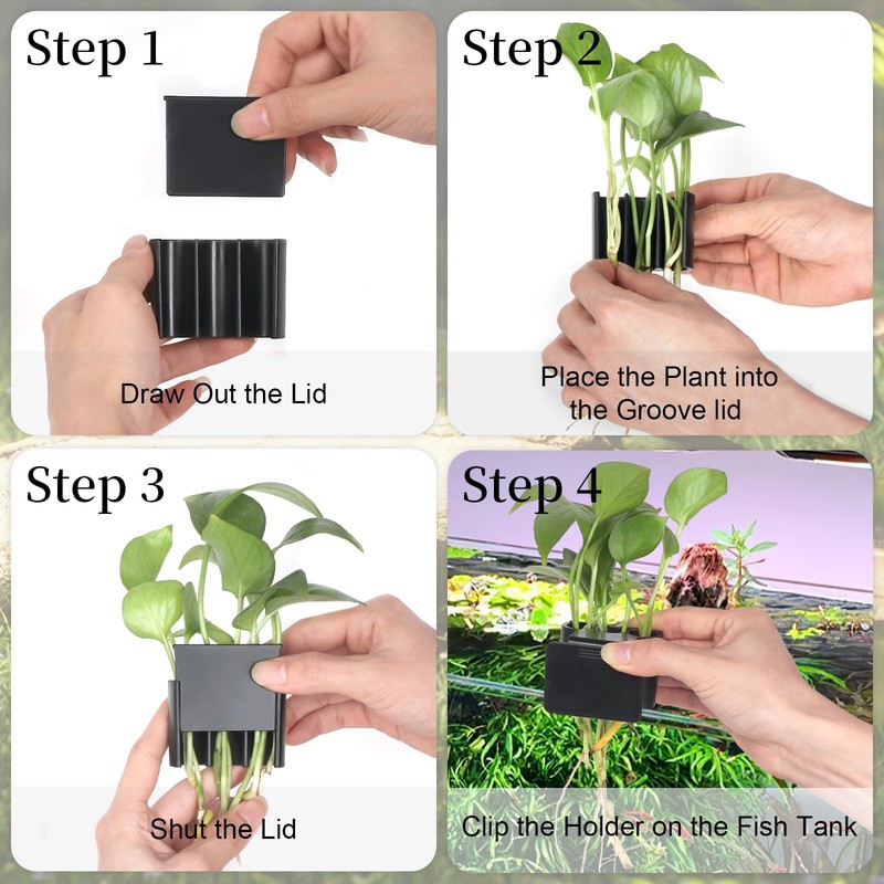 Ztzfacai 1 Pack Hanging Aquarium Plant Holder – 3 Holes