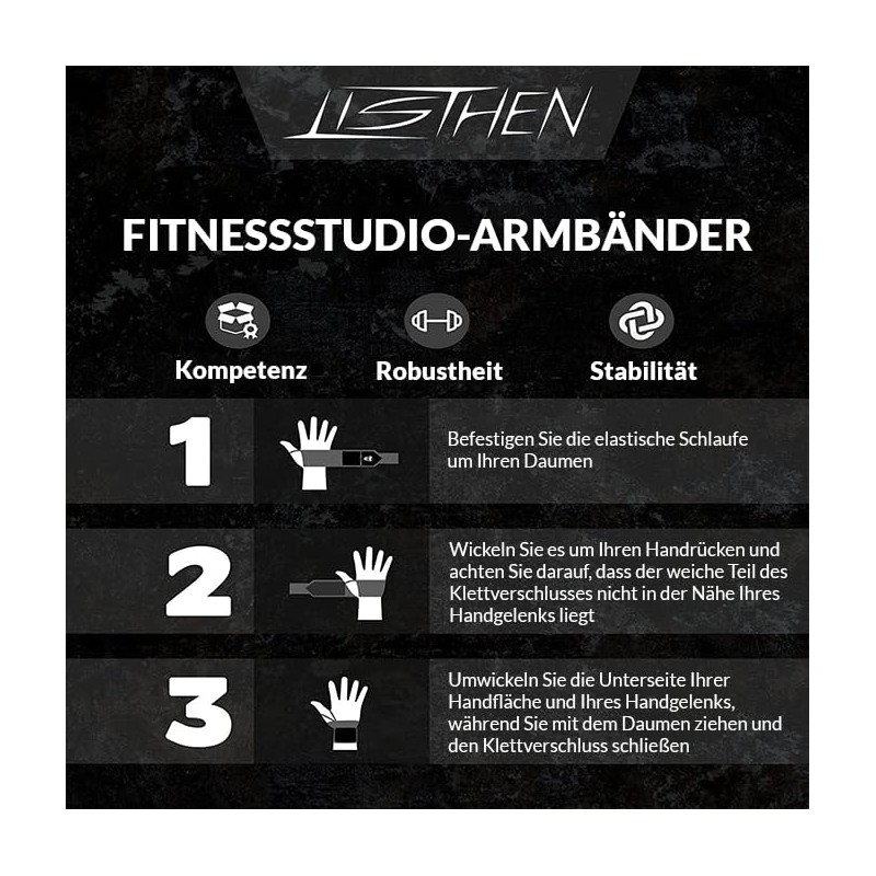 LISTHEN Gym Wrist Wraps for Weightlifting, Elastic Wrist Wraps with