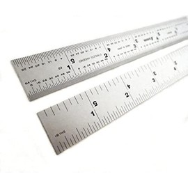 Shinwa 36 Inch Rigid Stainless Steel Machinist Ruler 4R Graduations (1/64, 1/32, 1/16, 1/8) Satin Chrome Finish