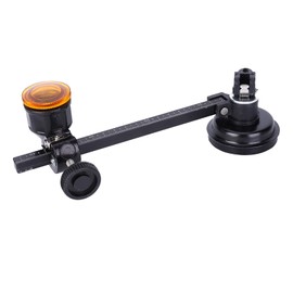 Fafeicy Glass Circular Cutter with Suction Cup and Aluminum Alloy Frame for 13.5-40cm Cutting Range Built-in Oil Tank Smooth Glass Cutting Tool