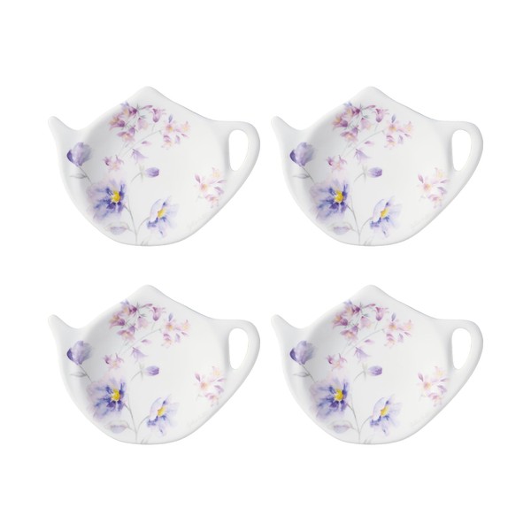 Supreme Housewares Tea Bag Holder Set of 4, Teapot Shaped