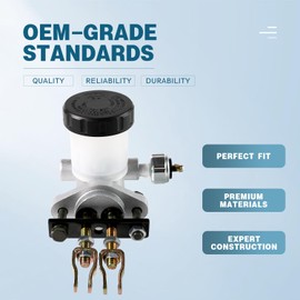 Hydraulic Brake Master Cylinder Compatible with Go Kart Buggy Sunl BMS Kandi Roketa Kazuma Kinroad TaoTao Twister ATV 90cc 110cc 125cc 150cc 200cc 250cc Engine