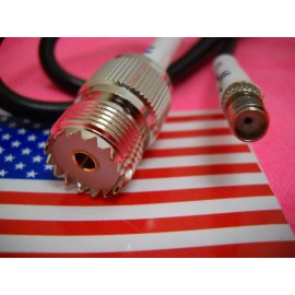 Unbranded/Generic SMA FEMALE to SO-239 Female Jack jumper pigtail Cable WIFI RG58 3' MADE IN USA