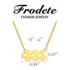 444 Necklace Angel Number Necklace For Women Gold Plated Number