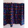 Handmade Valance Multi Color Polka Dots Navy Background Handmade 52"W