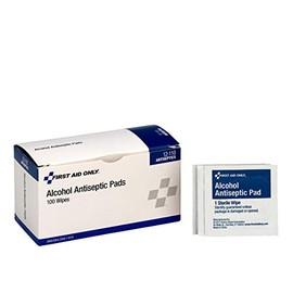 Paquete de primeros auxilios 12-110 con 100 toallas antisépticas con alcohol