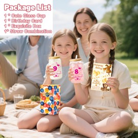 Joybble 9th Girls Birthday Presents, Gifts for 9 Year Olds Birthday Girl, Happy 9th Present Cups with Lids and Straws, Ideas Presents for Kids Granddaughter Stocking Fillers, Cold Drink Cup