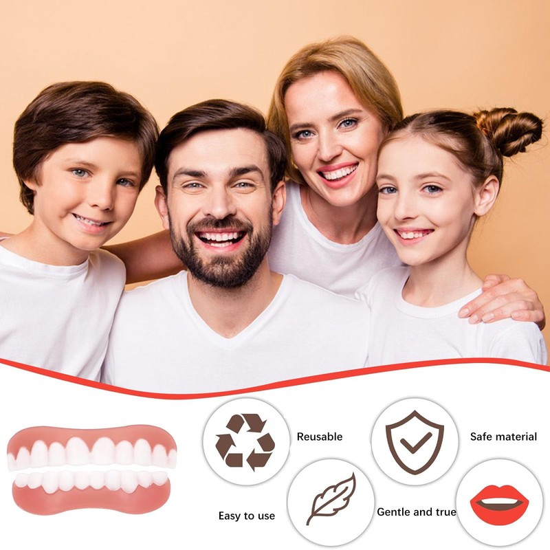 2 Pairs of False Teeth Veneers, Veneer Teeth Cosmetic Tooth