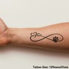 'Infinity Hearts & Paw' Temporary Tattoo - Water Resistant, Skin-Safe,