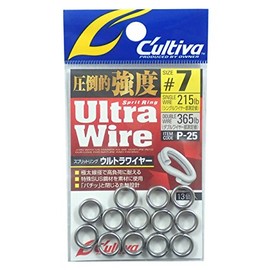 OWNER Split Ring P-25 Split Ring Ultra Wire #7 215lb/365lb 13pcs 72825