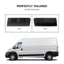 VANNCAMP Front Door Window Vents (Pair) for Ram ProMaster 2014-2025, Camper Van Accessories Air Bug Barrier Window Vents, Aluminum