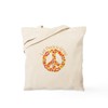 CafePress Let Peace Grow Tote Bag Reusable Natural Beige Canvas