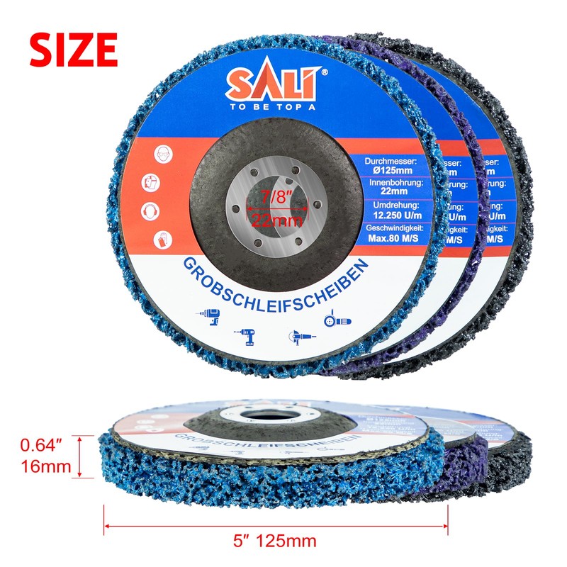 SALI 125 mm CSD Disc Sanding Discs for Angle Grinders,
