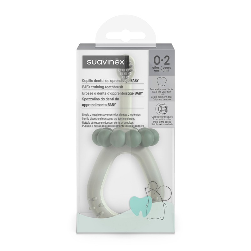 Suavinex Spazzolino da Denti Bambini 0-2 Anni, Verde