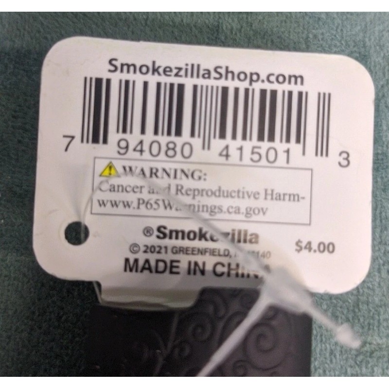 Smokezilla Lighter Case Matte Black Swirl Skull with Bottle Opener