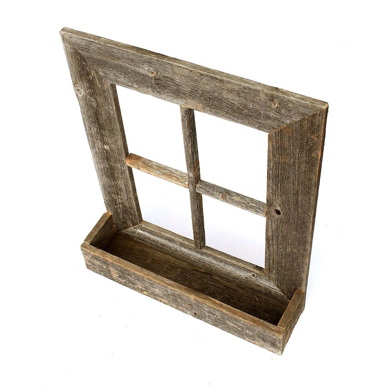 homeroots home decor 22X18 Rustic Weatered Grey Window Frame With