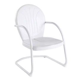 Crosley Furniture Griffith Outdoor Metal Armchair White Gloss