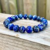 Unbranded Lapis Lazuli Bracelet 8mm Round Healing Crystal Gemstone Beaded