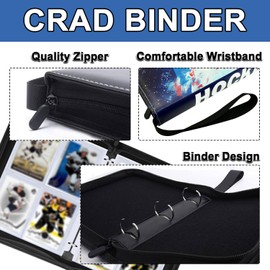 Card Binder 400 Pokets, Trading Card Binder 4-Pocket Cards Collection with 50 Removable Sleeves, Collection PageCard Collector Album with Zipper for Boys Girls (X400)