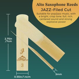 EASTROCK Jazz Alto Saxophone Reeds 2.0/2.5/3.0 Professional Alto Sax Reeds for Saxophone Beginner and Advanced Saxophonist Strength 3.0-10 Pack