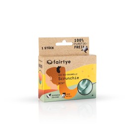 Fairhair Scrunchie – Mint | Hair Scrunchie Made of Organic Cotton and Natural Rubber | No Disturbing Metal or Seam | Gentle on Hair and Environmentally Friendly | For Versatile Hairstyles with Strong Hold