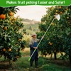 BURMONG 6.6 FT Fruit Picker Tool with Stainless Steel Pole