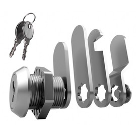 25mm Premium Cam Lock for Mailbox and Furniture - Secure Lock with 2 Keys, Maximum Adaptability with 4 Mounting Plates Included