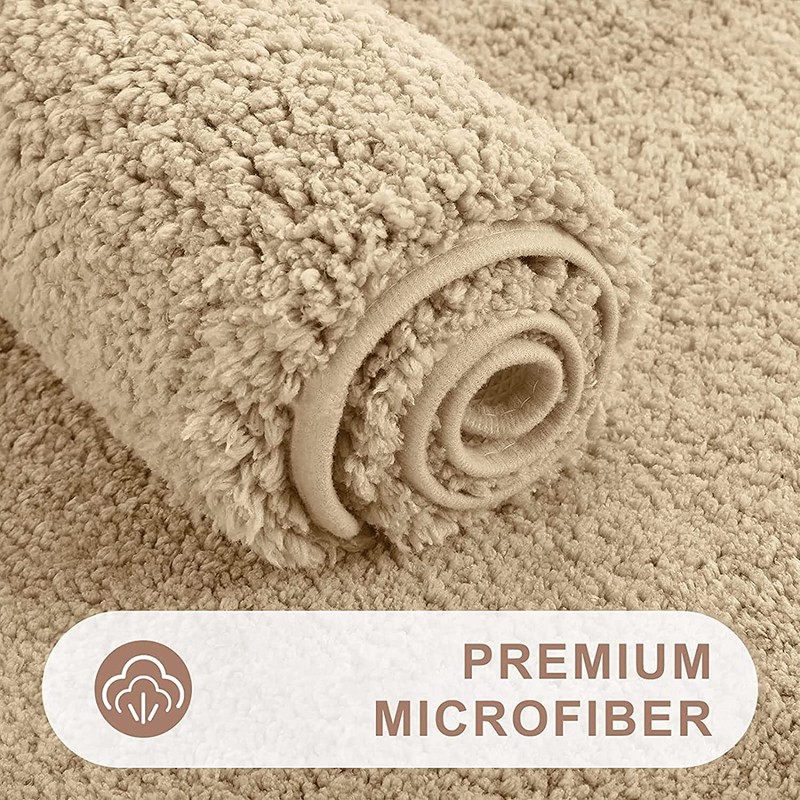 smiry U-Shape Toilet Mat, Extra Soft Pedestal Mat for Toilet,