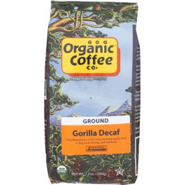 Organic Coffee Co. Gorilla Decaf Ground Coffee, USDA Certified Organic, 12 Oz (Pack of 1)