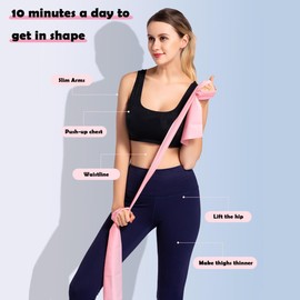 Resistance Bands for Exercise, 2Pcs Elastic Exercise Bands, Strength Training Bands for Women Yoga Pilates Arms Upper Shoulders Red Blue