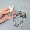 yueton 1 Clear Push Clip with 100 Metal Clips Punchless