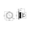 Large LED Push Button - XXL Diameter 40 mm -