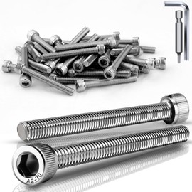 TXXATX Pack of 12 Cylinder Head Screws M6 x 50 mm Screws Stainless Steel A2 V2A DIN 912 Hexagonal Screws Cylinder Screws with Hexagon Socket Full Thread Allen Screws for Mechanical Furniture Repair