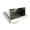 SPARES2GO Stainless Steel Cowled External Extractor Wall Vent Outlet with