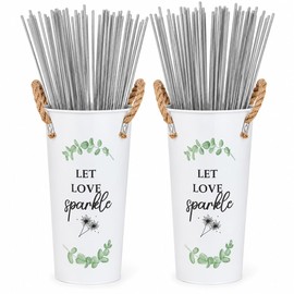 Wedding Sparkler Buckets, 2 Pack Metal Holders