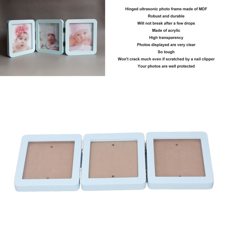 Sonogram Picture Frame 3 Folding Wood Pregnancy Baby First Photo