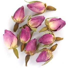 TooGet Fragrant Natural Pink Rose Buds Rose Petals Organic Dried Rosa Damascena Wholesale, Culinary Food Grade - 4 OZ