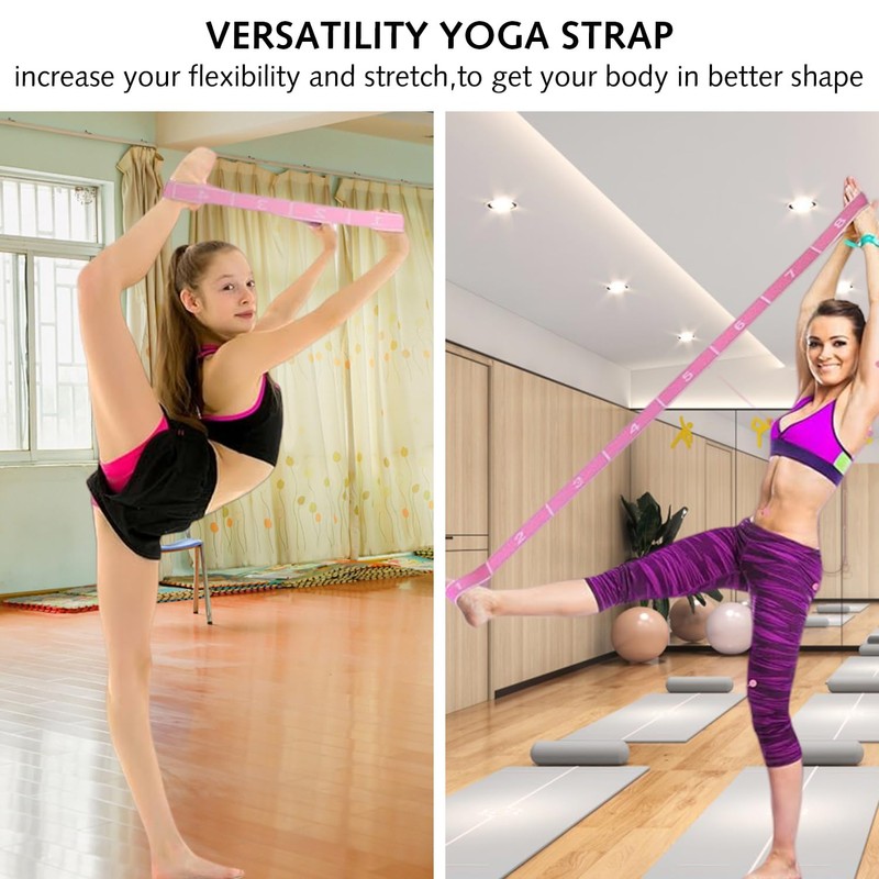 1 pcs Stretching Strap with Loops, Abeillo Elastic Yoga Straps