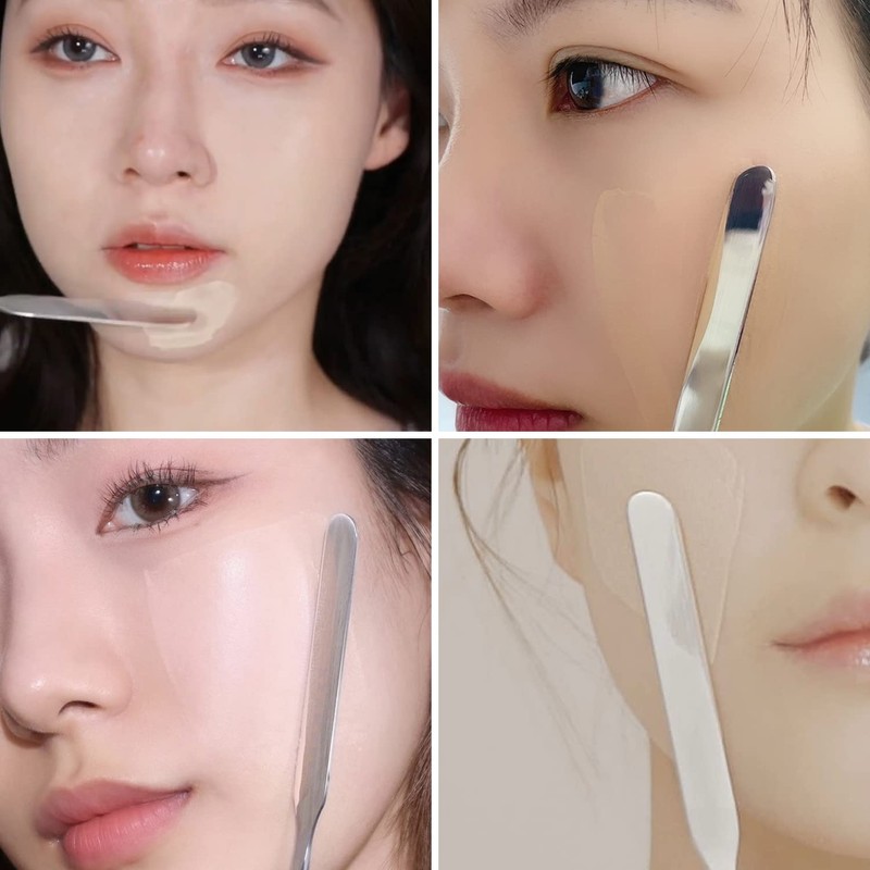 ZHEJIA Spatula Cosmetic Tool Stainless Steel Concealer Foundation Eye Shadow