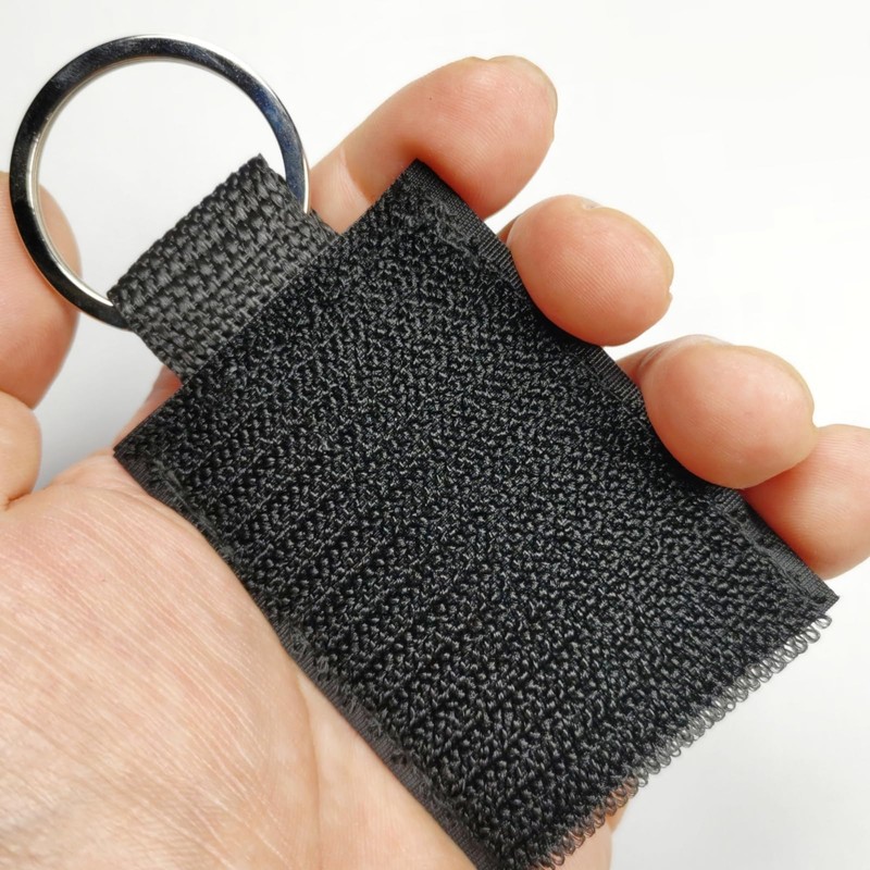 WappenCook Velcro Patch Patch Holder Keychain Double Ring Nascan Velcro