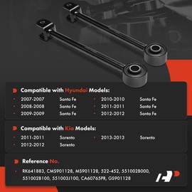 A-Premium 2 x Rear Control Arms, with Bushing, Compatible with Kia Sorento 2011-2013 & Hyundai Santa Fe 2007-2012