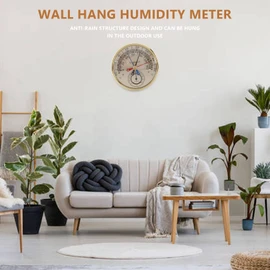 Peakloong 5inch Min Max Thermometer Hygrometer Wall Mount Wall Hang Analog Indoor Outdoor Anti Rain Temperature Humidity Meter
