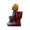 8.25" Medium Rasta Jamaican Man Holding Bowl Polyresin Ashtray Decoration
