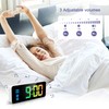 OQIMAX Digital Alarm Clock LED Display RGB Alarm Clocks Bedside