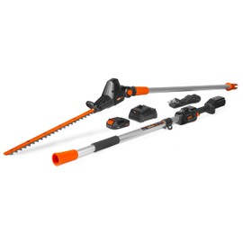 WEN 20V Max Cordless 20-Inch Hedge Trimmer Pole Saw with 14.6-Foot Reach, 2Ah Battery and Charger (20825)