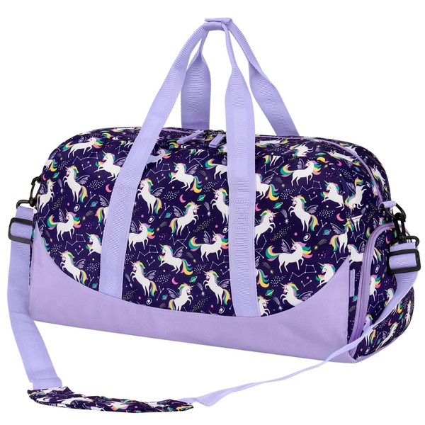 Choco Mocha Kids Duffle Bag Girls - Space Unicorn Weekender