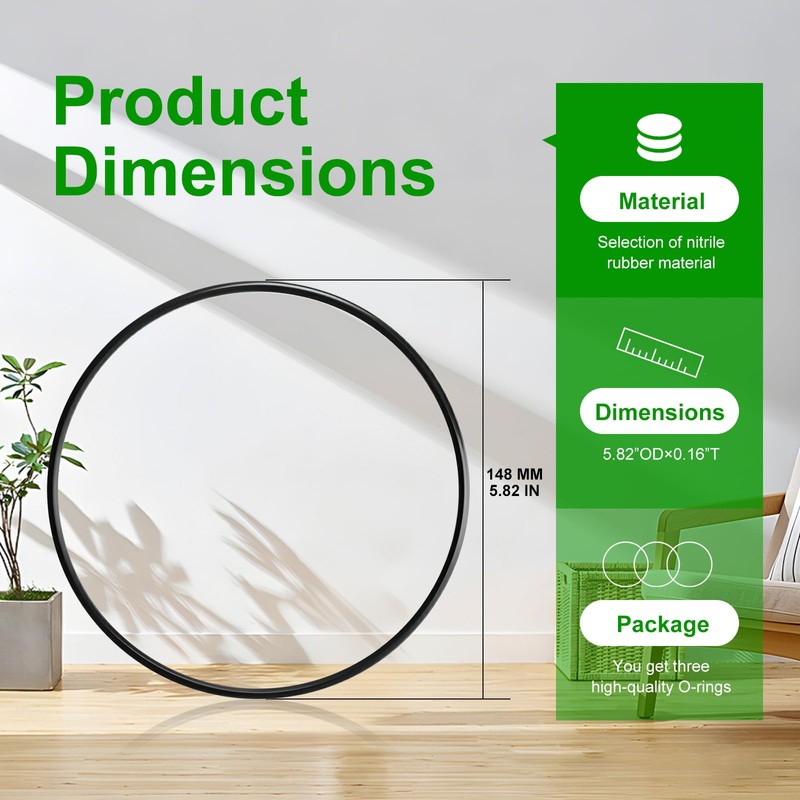 OR-100 Replacement O-Ring,Buna-N O-Ring Compatible with Culligan Big Blue Water